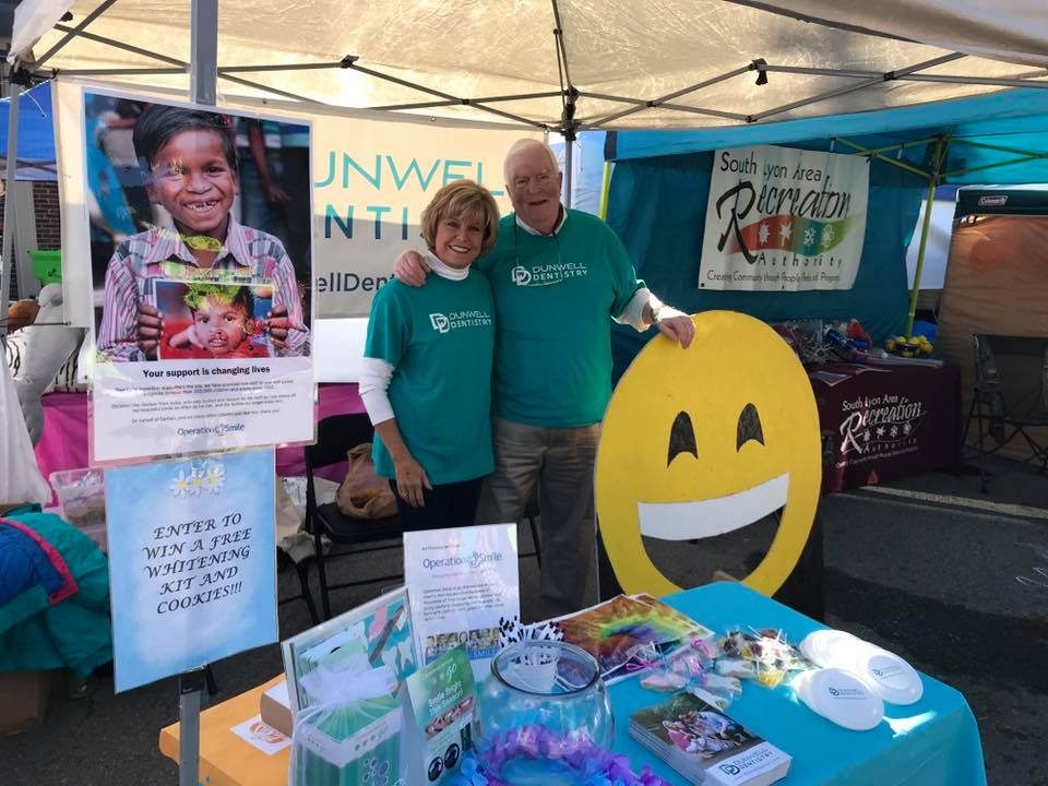 The Dunwell Dentistry booth at a South Lyon community festival