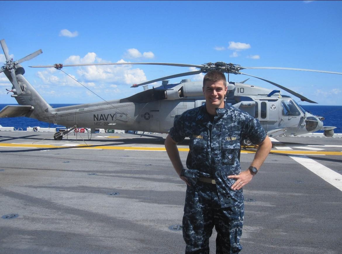 Dr. Dunwell during his active-duty service as a U.S. Navy Dental Officer