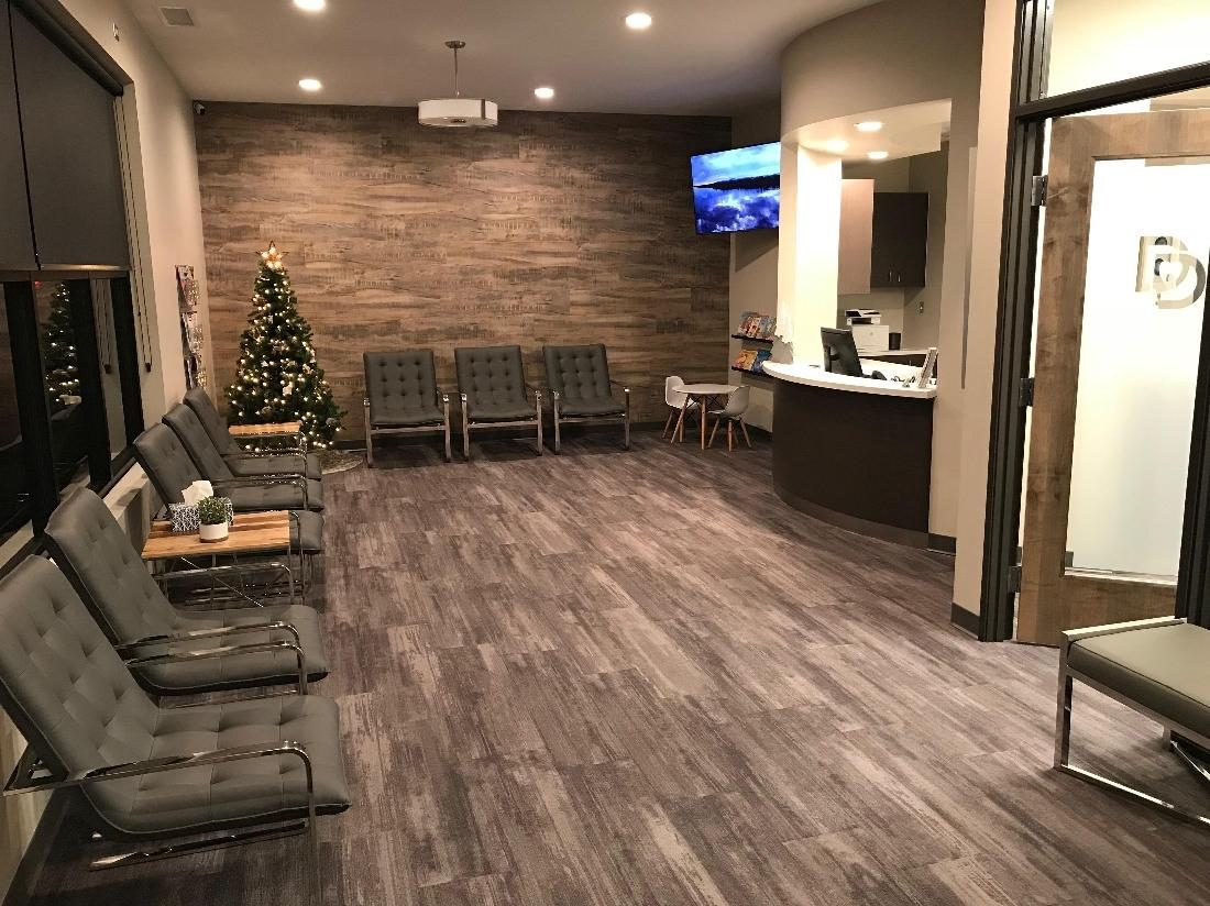 A treatment room at Dunwell Dentistry in South Lyon, Michigan