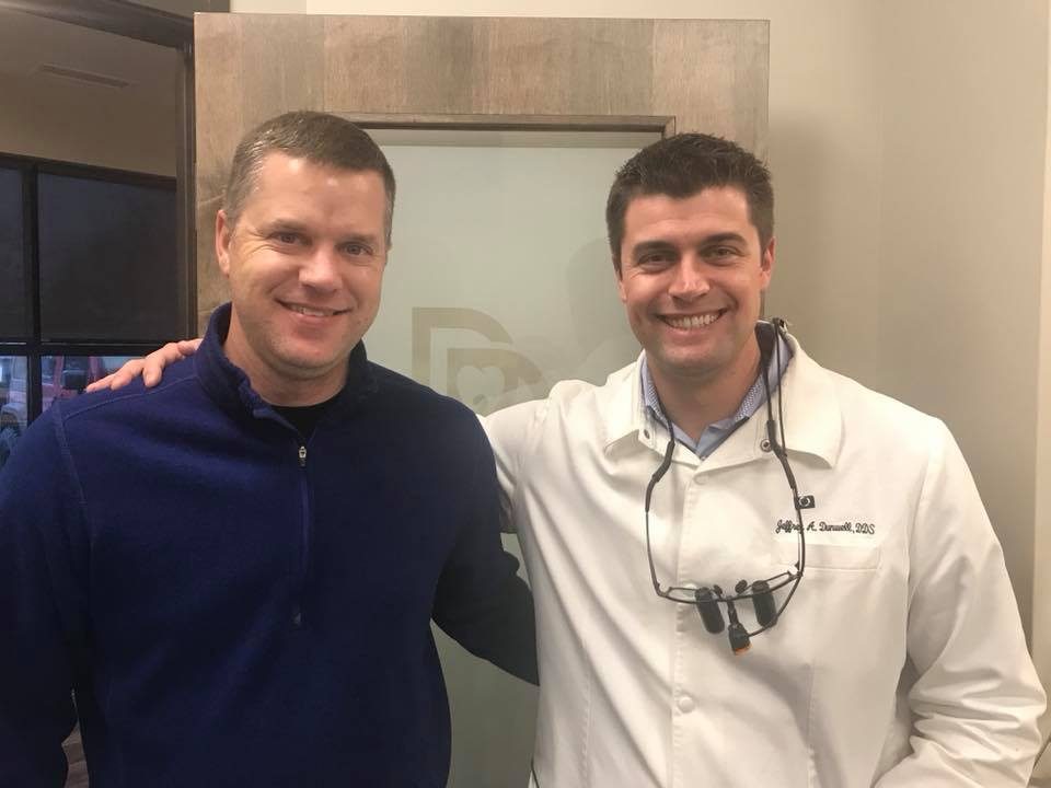 Dr. Dunwell with a patient